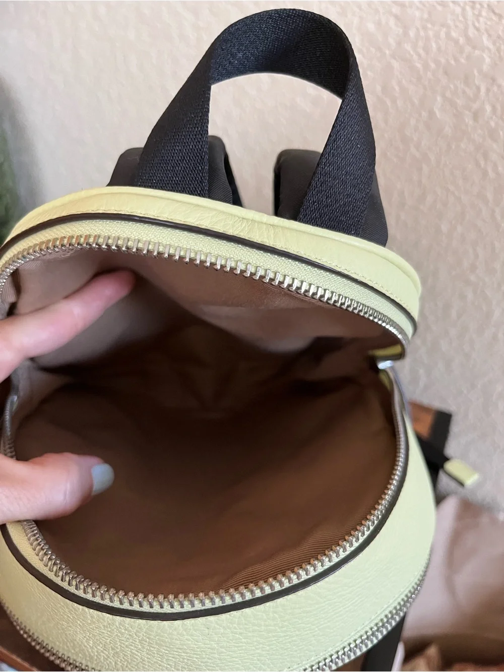 Coach Mini Court Backpack C8603 pale lime green